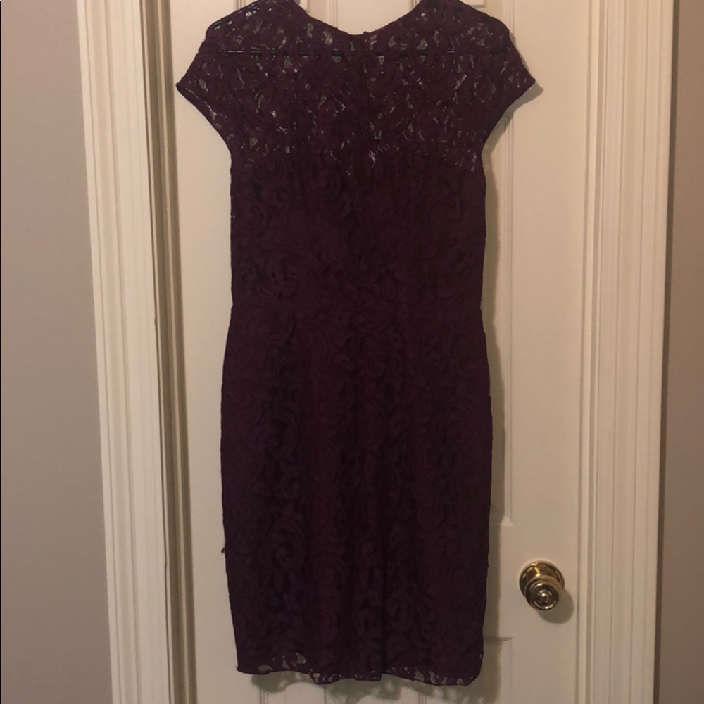 Maroon lace dress
